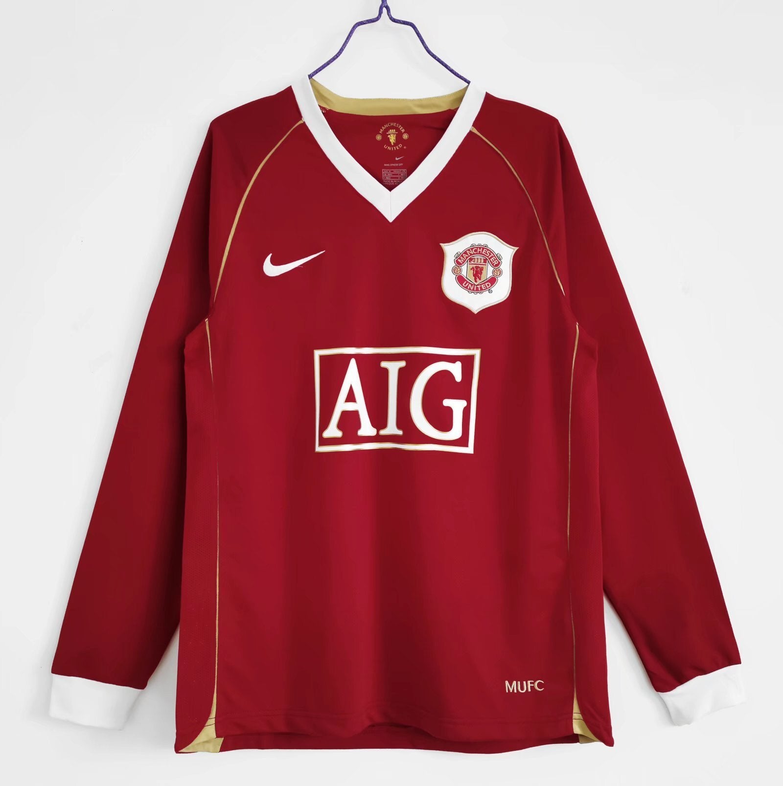 Manchester United 2006/07 Retro Home Jersey Long Sleeve